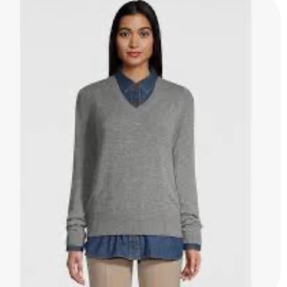 Cashmere Hudson North Sweater Size Large Heathered Grey Quiet Luxury Soft - Picture 2 of 13